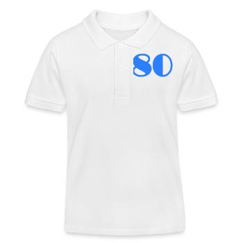 80. 80 YEARS. 80TH ANNIVERSARY. 80 YEARS ANNIVERSARY - Kids Organic Polo Shirt by Stanley/Stella - white - Front
