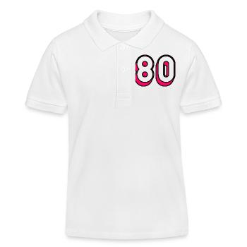 80. 80 YEARS. 80TH ANNIVERSARY. 80 YEARS ANNIVERSARY - Kids Organic Polo Shirt by Stanley/Stella - white - Front