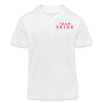 Team bride - Kinder Organic Poloshirt Mini Sprinter von Stanley/Stella - Weiß - Vorne