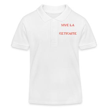 RETRAITE. RETRAITE. RETRAITEE. RETRAITE - Polo enfant bio Stanley/Stella - blanc - Devant