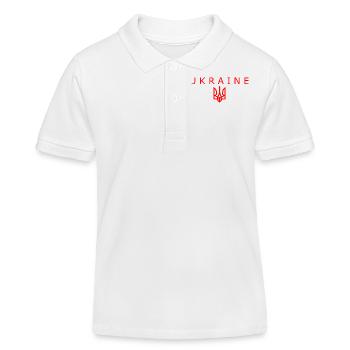 Ukraine - Kinder Organic Poloshirt Mini Sprinter von Stanley/Stella - Weiß - Vorne