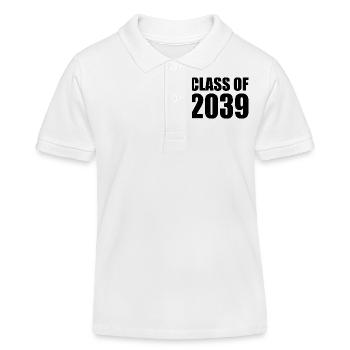 Class of 2039 - Kids Organic Polo Shirt by Stanley/Stella - white - Front