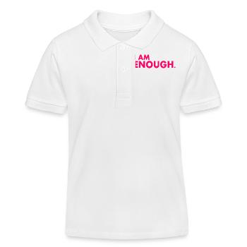 I am enough - Kids Organic Polo Shirt by Stanley/Stella - white - Front