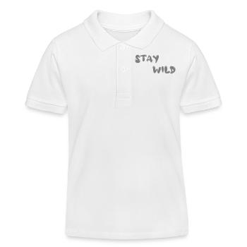 Restez sauvage - Polo enfant bio Stanley/Stella - blanc - Devant