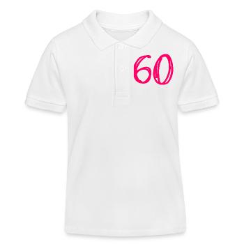 60. 60 ANS. 60e ANNIVERSAIRE. ANNIVERSAIRE 60 ANS. - Polo enfant bio Stanley/Stella - blanc - Devant