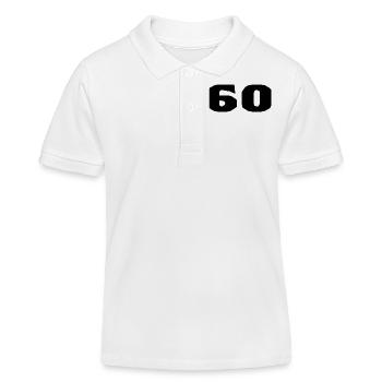 60. 60 JAHRE. 60-JÄHRIGES JUBILÄUM. 60. GEBURTSTAG. - Kinder Organic Poloshirt Mini Sprinter von Stanley/Stella - Weiß - Vorne