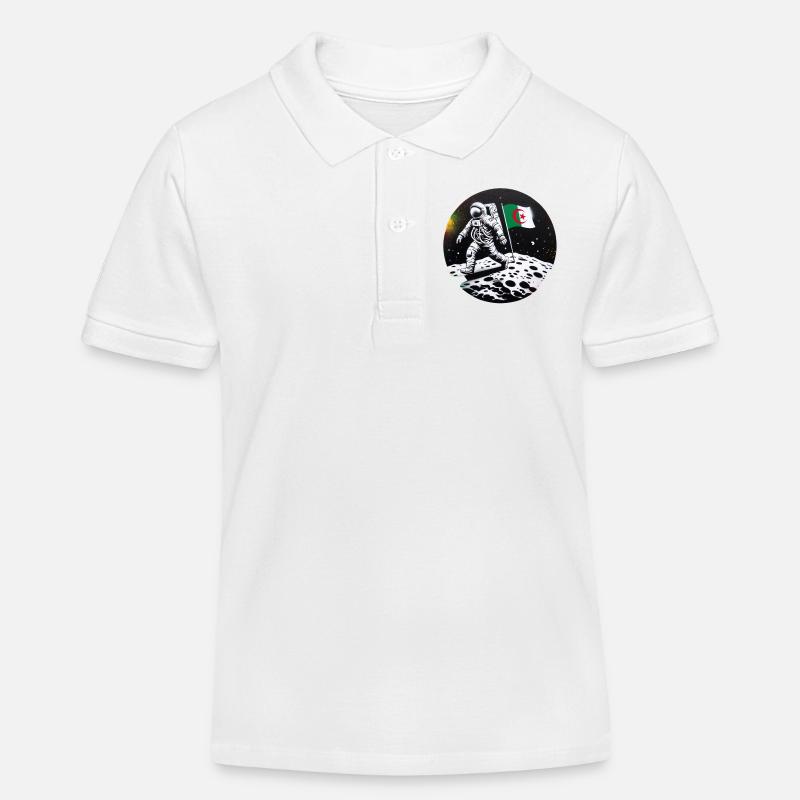 algérien lune - Polo enfant bio Stanley/Stella - blanc
