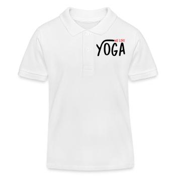 We Love Yoga - Polo enfant bio Stanley/Stella - blanc - Devant