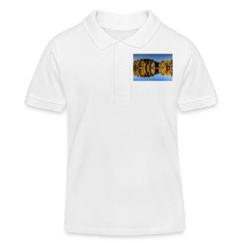 Autumn atmosphere at Lake Bad Bayersoier - Kids Organic Polo Shirt by Stanley/Stella - white - Front