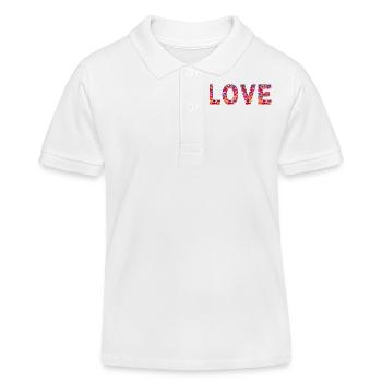 Heartfelt typography - Kids Organic Polo Shirt by Stanley/Stella - white - Front