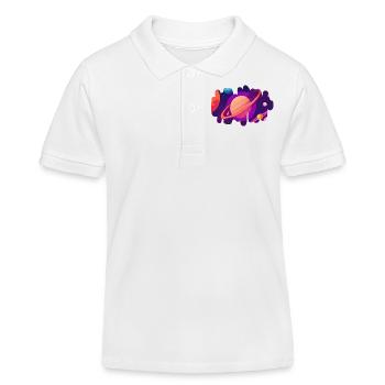 Cosmic Heart - Kids Organic Polo Shirt by Stanley/Stella - white - Front
