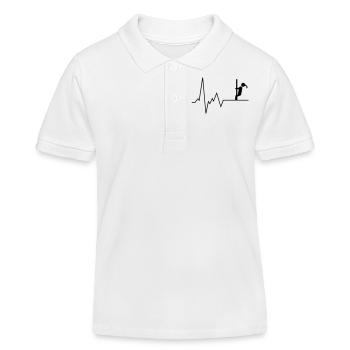 Herzschlag Pole Tänzerin - Kinder Organic Poloshirt Mini Sprinter von Stanley/Stella - Weiß - Vorne