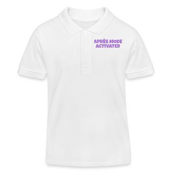 Après mode ACTIVATED purple, apres - Kids Organic Polo Shirt by Stanley/Stella - white - Front