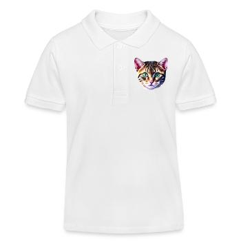 Chat domestique, Chat, Propriétaire de chat, Chat siamois, Chaton - Polo enfant bio Stanley/Stella - blanc - Devant