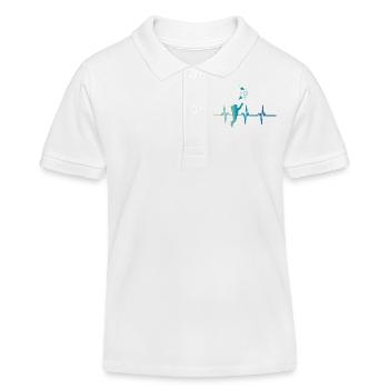 Astronauten-Herzschlag - Kinder Organic Poloshirt Mini Sprinter von Stanley/Stella - Weiß - Vorne