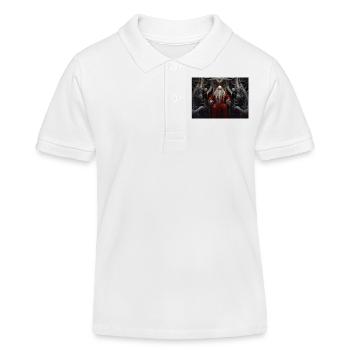 Gruseliger Weihnachtsmann König - Kinder Organic Poloshirt Mini Sprinter von Stanley/Stella - Weiß - Vorne
