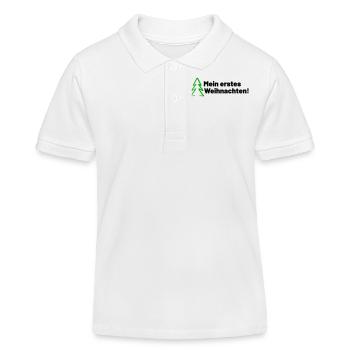 Mein erstes Weihnachten - Kinder Organic Poloshirt Mini Sprinter von Stanley/Stella - Weiß - Vorne