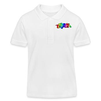 graffiti street art spray colors cool artist urban - Kids Organic Polo Shirt by Stanley/Stella - white - Front