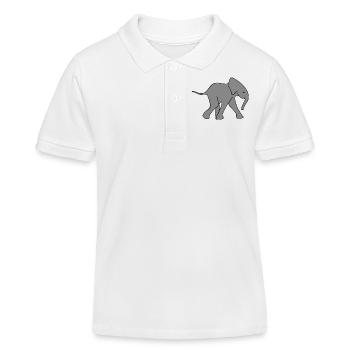 Éléphant Bébé Bébé Éléphant Bébé Jeunes Enfants - Polo enfant bio Stanley/Stella - blanc - Devant