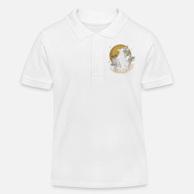Wolfsrudel - Kinder Organic Poloshirt Mini Sprinter von Stanley/Stella - Weiß