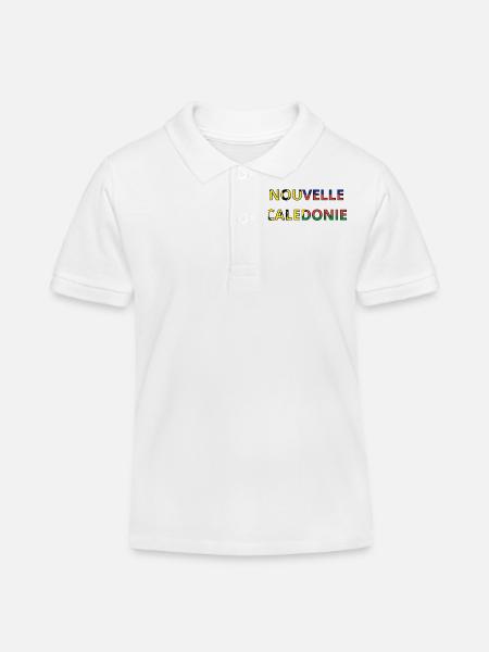 Drapeau Nouvelle-Calédonie - Polo enfant bio Stanley/Stella - blanc