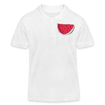 Watermelon - Kids Organic Polo Shirt by Stanley/Stella - white - Front
