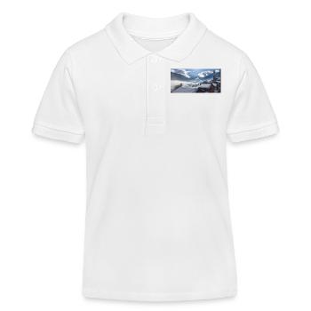 Winter Panorama - Kinder Organic Poloshirt Mini Sprinter von Stanley/Stella - Weiß - Vorne