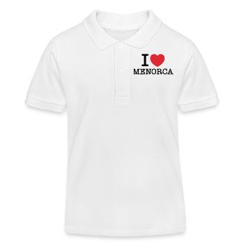 J’aime Minorque | Minorque | I Heart Minorque | Espagne - Polo enfant bio Stanley/Stella - blanc - Devant