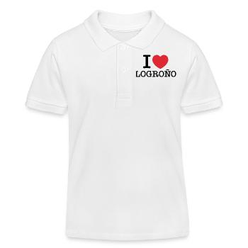 J’aime Logroño | Logroño | I Heart Logroño | Espagne - Polo enfant bio Stanley/Stella - blanc - Devant
