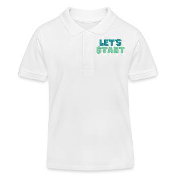 Let's start - Kinder Organic Poloshirt Mini Sprinter von Stanley/Stella - Weiß - Vorne