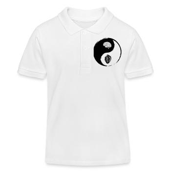 Yin Yang Coeur Cerveau - Polo enfant bio Stanley/Stella - blanc - Devant
