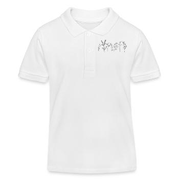 Fleurs sauvages - Polo enfant bio Stanley/Stella - blanc - Devant