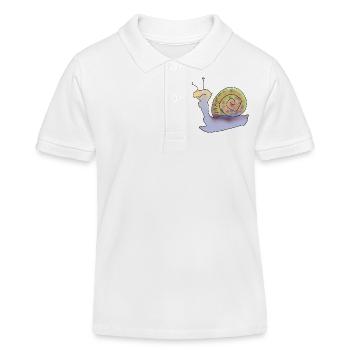 Cool Snail - Kinder Organic Poloshirt Mini Sprinter von Stanley/Stella - Weiß - Vorne