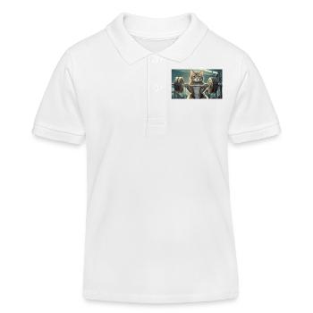 Pun ambiguous german expression - Muskelkater - Kids Organic Polo Shirt by Stanley/Stella - white - Front