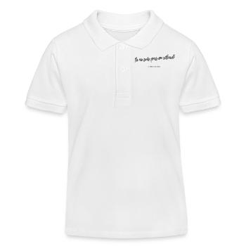 I'm not late - Kids Organic Polo Shirt by Stanley/Stella - white - Front