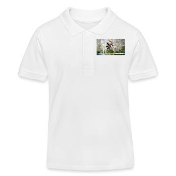 Downhill-Mountainbiken - Kinder Organic Poloshirt Mini Sprinter von Stanley/Stella - Weiß - Vorne