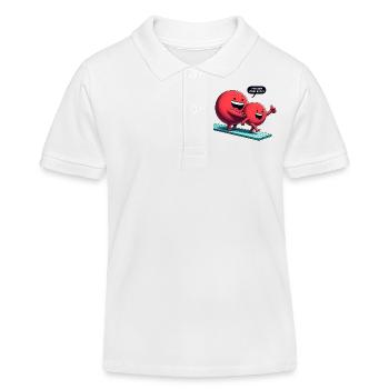 Always supportive duo on the diving board - Kids Organic Polo Shirt by Stanley/Stella - white - Front