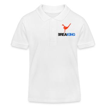breakdance breaking - Kinder Organic Poloshirt Mini Sprinter von Stanley/Stella - Weiß - Vorne