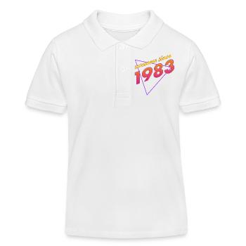 Retro - Genial seit 1983 - Kinder Organic Poloshirt Mini Sprinter von Stanley/Stella - Weiß - Vorne