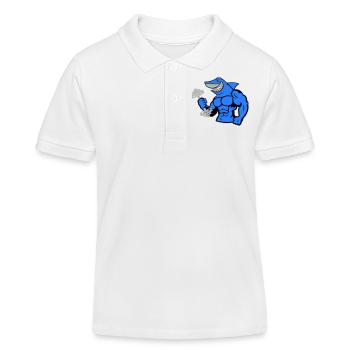 Haltère de musculation requin requin 1 - Polo enfant bio Stanley/Stella - blanc - Devant