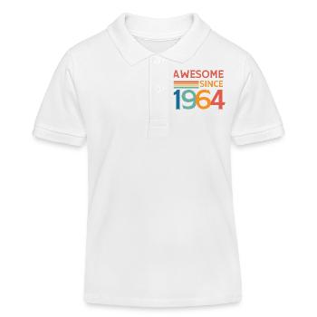 Großartig seit 1964 - Kinder Organic Poloshirt Mini Sprinter von Stanley/Stella - Weiß - Vorne