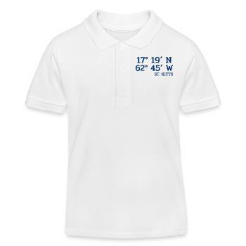 Saint Kitts Coordinates - Coordinates - Caribbean - Kids Organic Polo Shirt by Stanley/Stella - white - Front