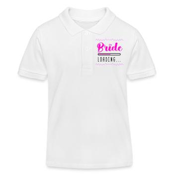Bride Loading - Kids Organic Polo Shirt by Stanley/Stella - white - Front