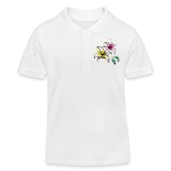 blüten splash - Kinder Organic Poloshirt Mini Sprinter von Stanley/Stella - Weiß - Vorne