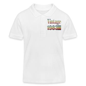 1983 Geburtstag 1983 Jahrgang 1983 Geburtstag - Kinder Organic Poloshirt Mini Sprinter von Stanley/Stella - Weiß - Vorne