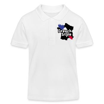 Französischer Stil - Kinder Organic Poloshirt Mini Sprinter von Stanley/Stella - Weiß - Vorne