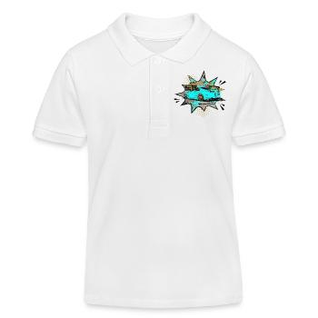 Bulle arrière Supra - Polo enfant bio Stanley/Stella - blanc - Devant