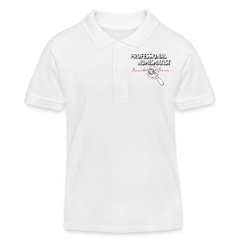 Expert in Coins: The Professional Numismatist - Kinder Organic Poloshirt Mini Sprinter von Stanley/Stella - Weiß - Vorne
