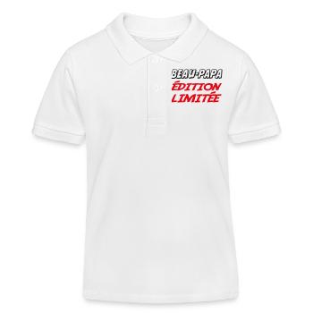BEAUTIFUL DAD limitierte Auflage - Kinder Organic Poloshirt Mini Sprinter von Stanley/Stella - Weiß - Vorne