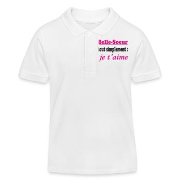 Schwägerin, ich liebe dich einfach - Kinder Organic Poloshirt Mini Sprinter von Stanley/Stella - Weiß - Vorne